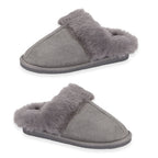 Jo & Joe Ladies SAVANNAH Fleece lined Winter Slipper (Size 4) - Grey