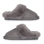 Jo & Joe Ladies SAVANNAH Fleece lined Winter Slipper (Size 4) - Grey