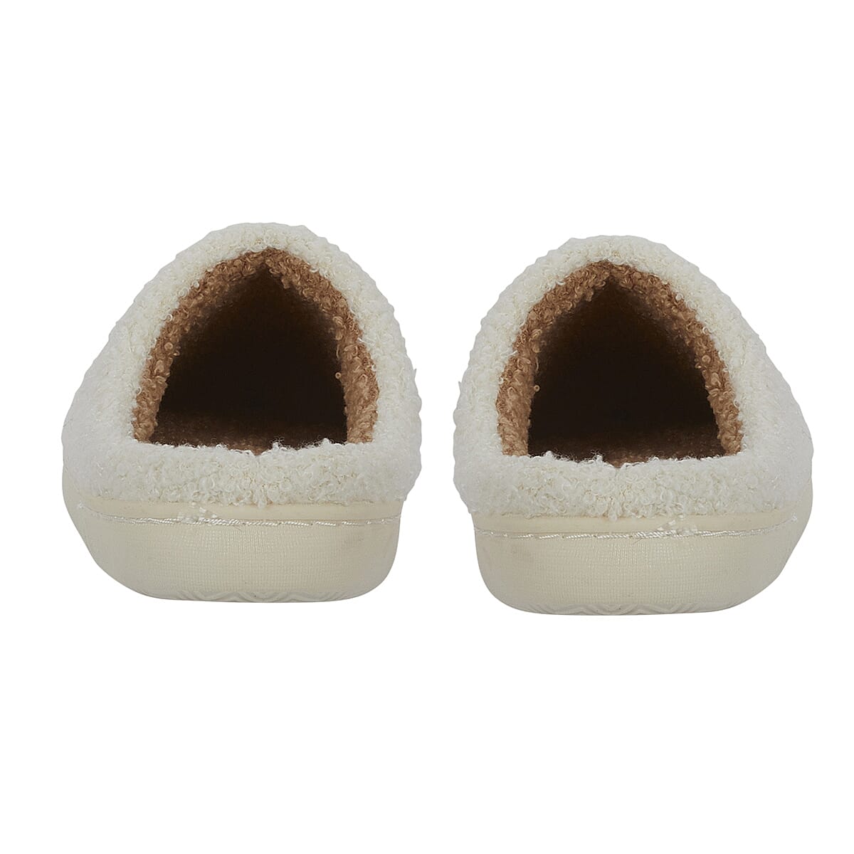 Jo - Joe Design Christmas Gingerbread Man Fluffy Mule (Size 5) - Cream
