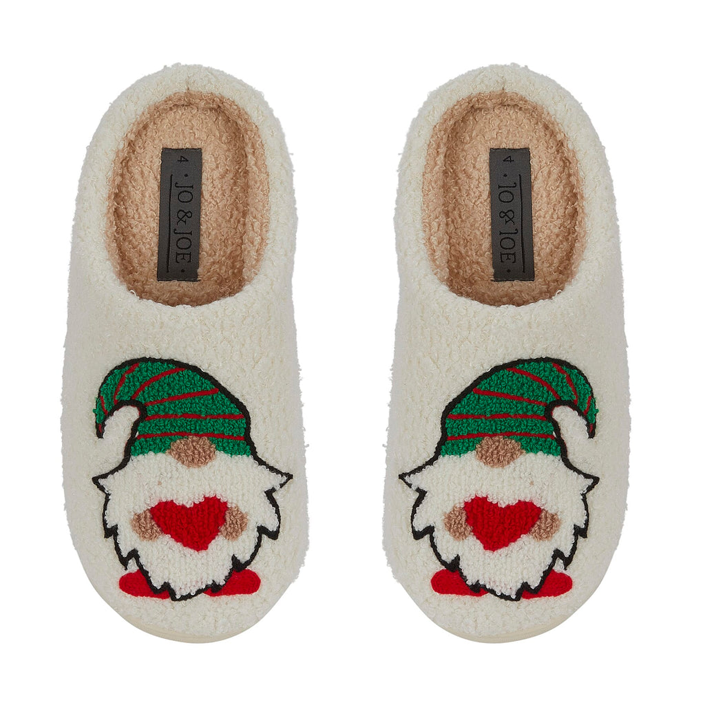 Jo - Joe Design Christmas Gonk Design Fluffy Mule (Size 5) - Cream