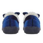 Jo - Joe Velvet Moccasin Slipper with Bow (Size 5) - Navy