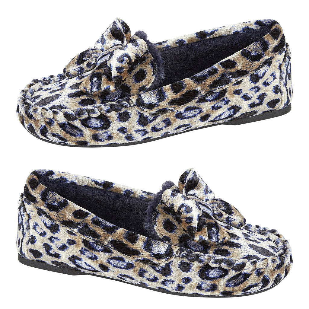 Jo - Joe Eliza Moccasin Slipper With Bow (Size 5) - Navy
