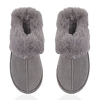 Jo & Joe Ladies SAVANNAH Fleece lined Winter Slipper (Size 6) - Grey