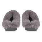 Jo & Joe Ladies SAVANNAH Fleece lined Winter Slipper (Size 6) - Grey