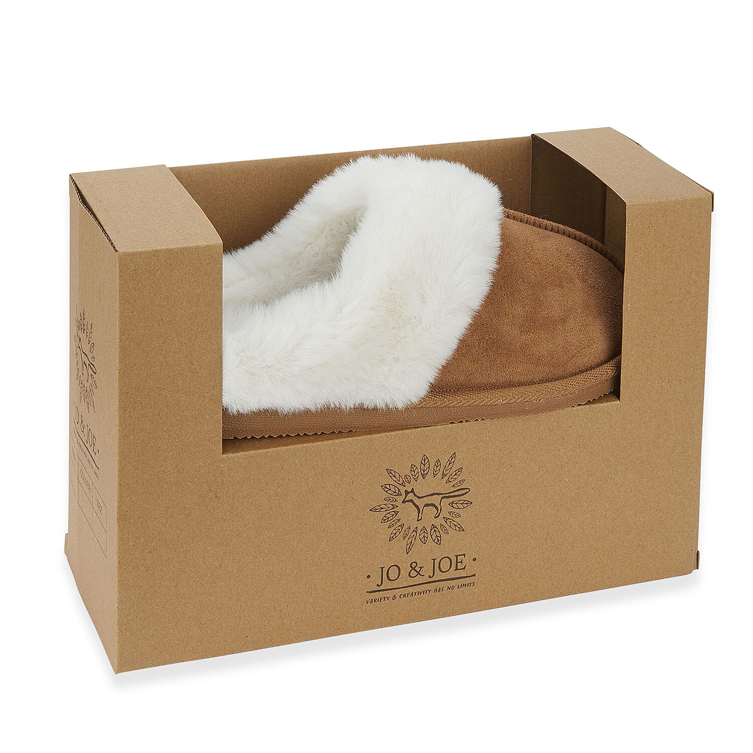 Jo & Joe Ladies SAVANNAH Fleece lined Winter Slipper (Size 7) - Tan