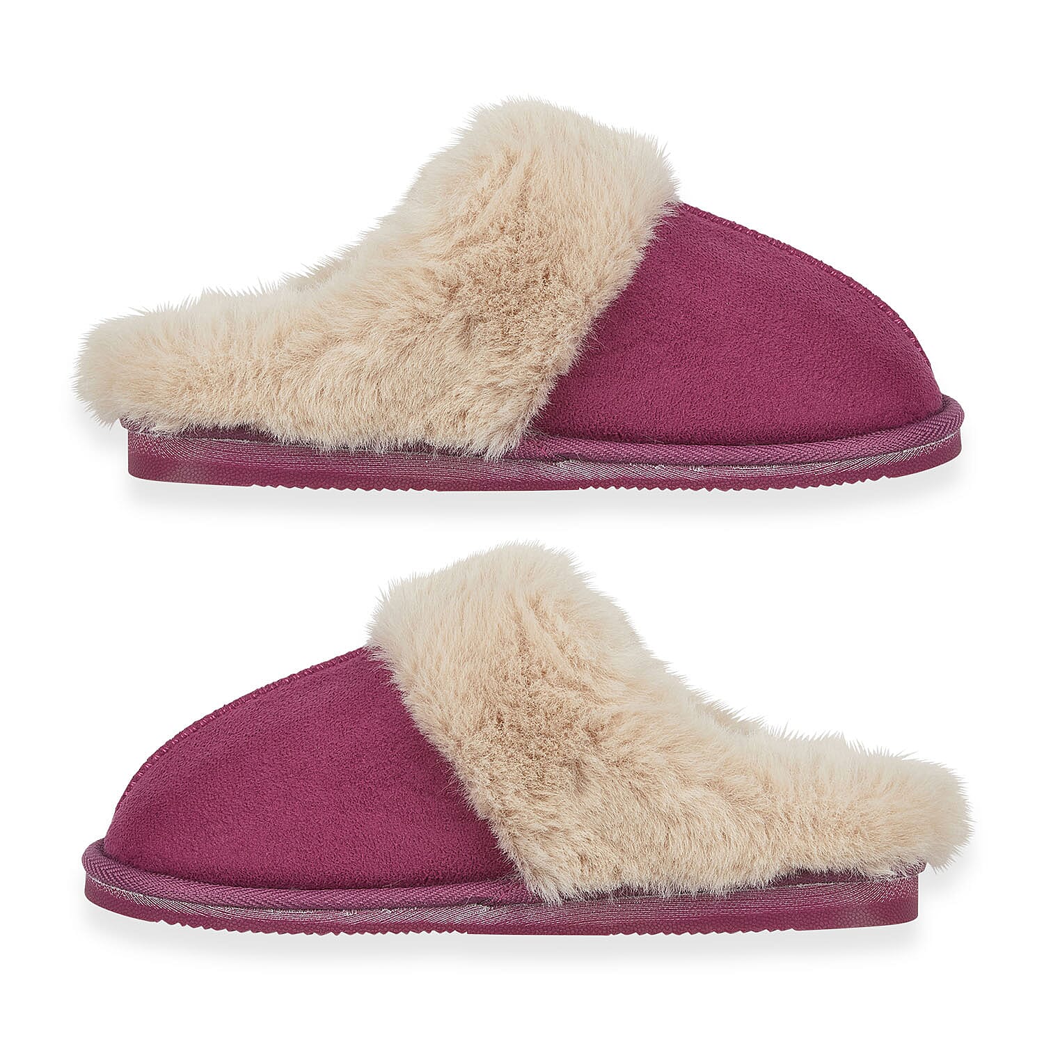 Jo & Joe Ladies SAVANNAH Fleece lined Winter Slipper (Size 7) - Rose Pink