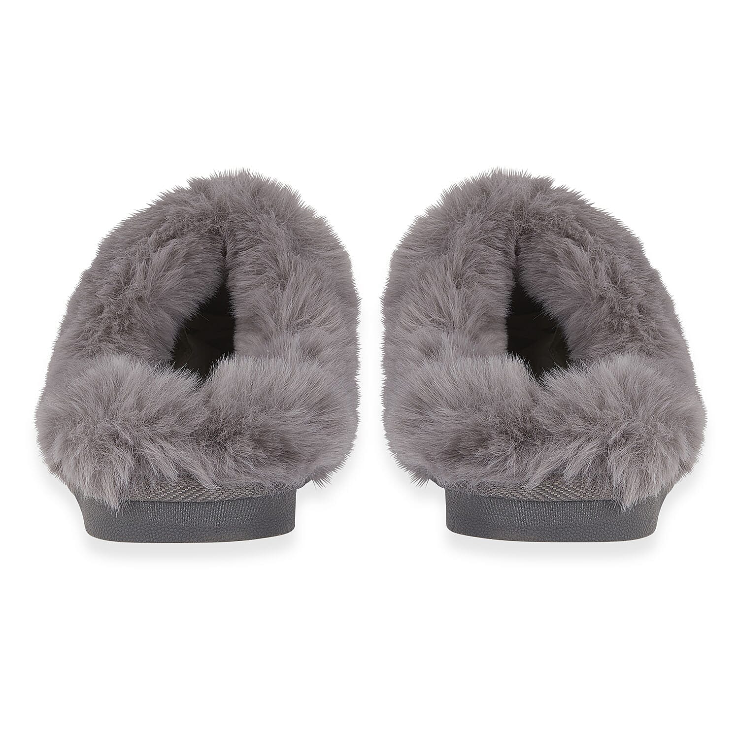 Jo & Joe Ladies SAVANNAH Fleece lined Winter Slipper (Size 8) - Grey