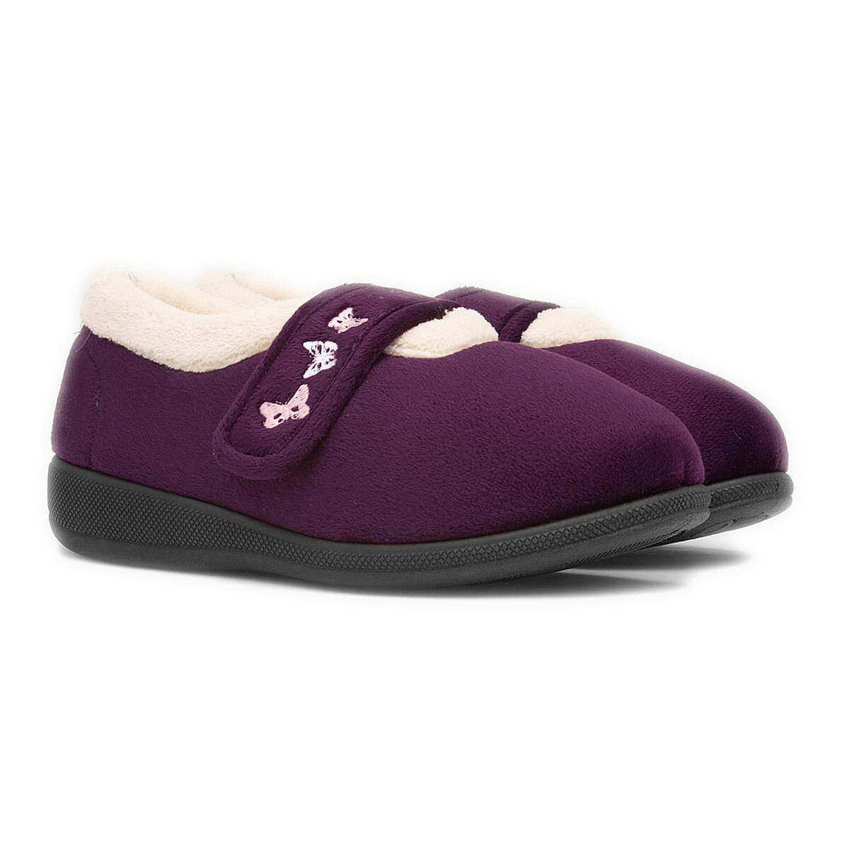 Jo & Joe Ladies Slipper (Size 8) - Heather
