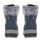 Jo - Joe Ladies Laced Boot With Zip And Fur Cuff (Size 7) - Navy