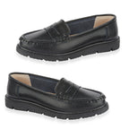 Jo - Joe Shore Leather Penny Loafers (Size 4) - Black