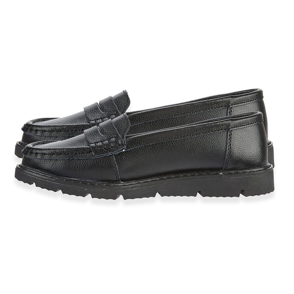 Jo - Joe Shore Leather Penny Loafers (Size 4) - Black