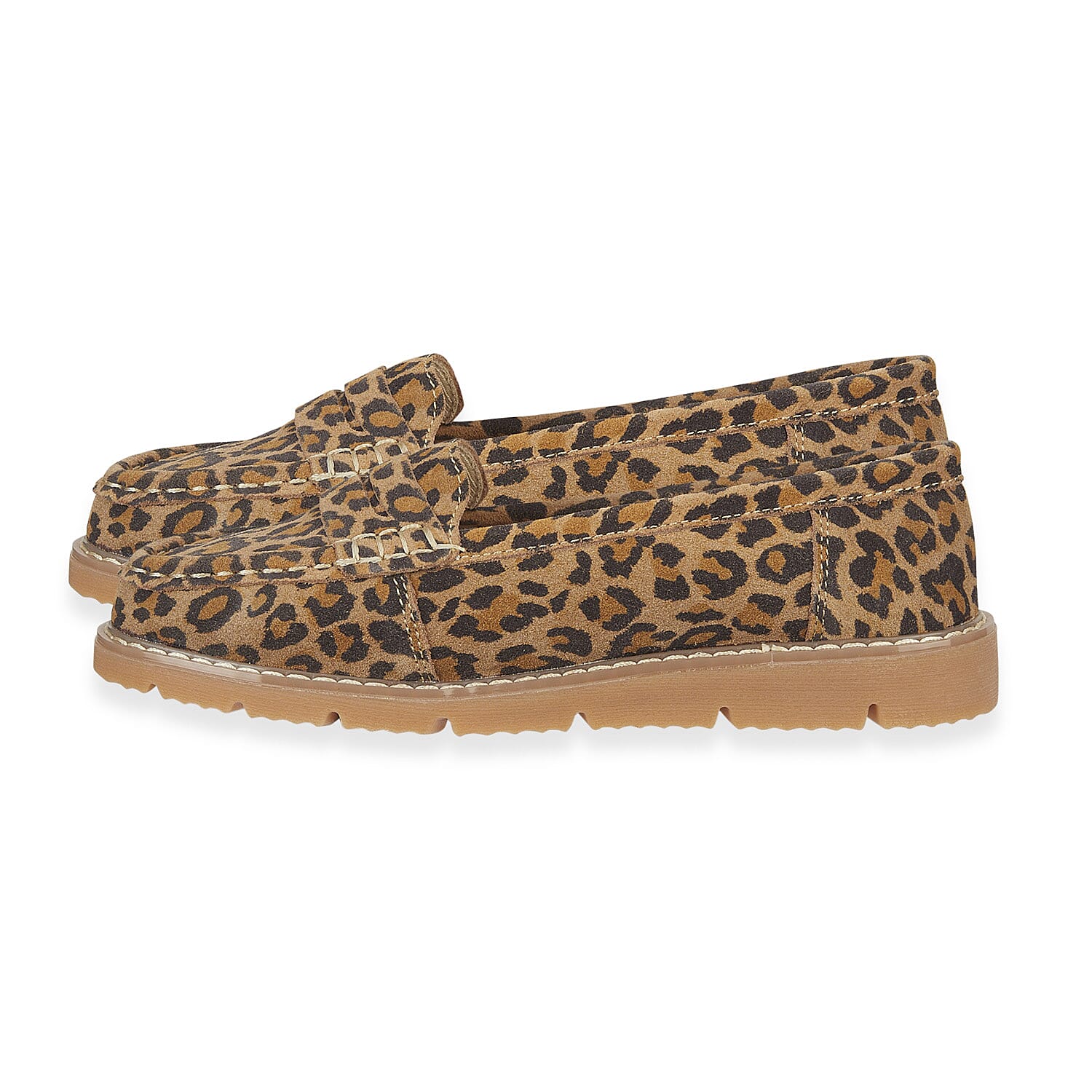 Jo - Joe Shore Leopard Print Suede Loafers (Size 7) - Leopard