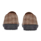 Jo-Joe Gordon Mens Checked Slip-On Slippers (Size 11) - Brown