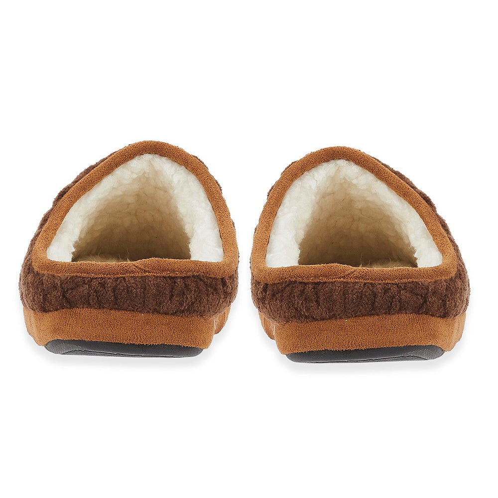 Jo - Joe Mens Quilted Fleece Lined Mule Slipper (Size 7) - Brown