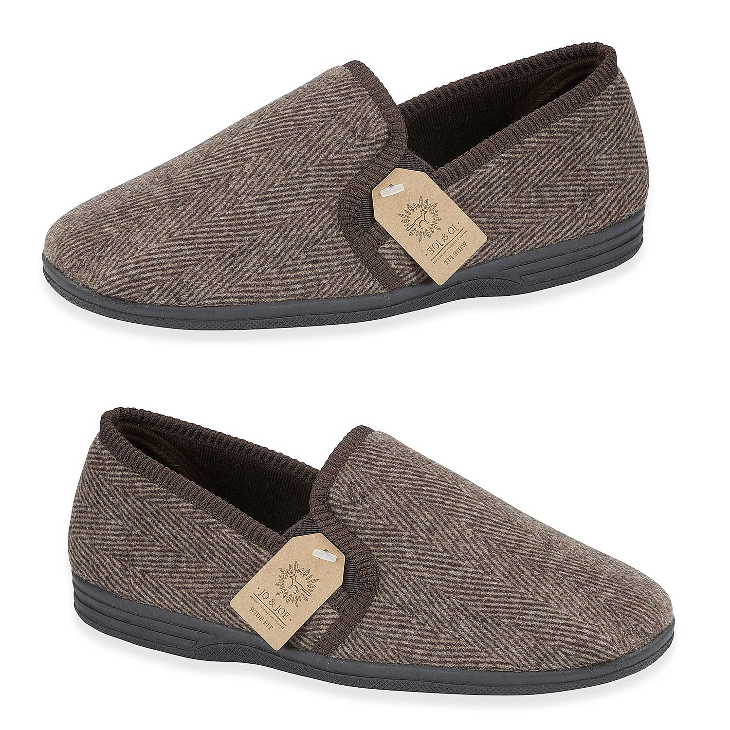New Arrival - Winters Must have- Jo & Joe Mens Slipper with Memory Foam Sole (Size 9) - Brown