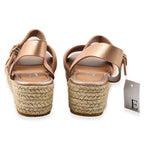 Jo & Joe Sunny Cross Strap Low Platform Wedge Sandal (Size 4) - Rose