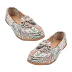 RIO Ladies Floral Suede Printed Tassel Loafer (Size 5) - Multi