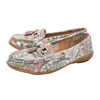 RIO Ladies Floral Suede Printed Tassel Loafer (Size 5) - Multi
