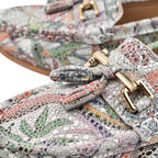 RIO Ladies Floral Suede Printed Tassel Loafer (Size 5) - Multi