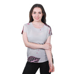 JOVIE Leaf Pattern Low Sleeves Blouse (Size M-L - 10-12) - Mink
