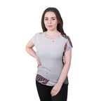 JOVIE Leaf Pattern Low Sleeves Blouse (Size M-L - 10-12) - Mink