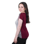JOVIE Leaf Pattern Low Sleeves Blouse (Size M-L - 10-12) - Mink