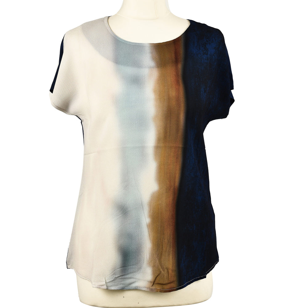 JOVIE Low Sleeves Blouse (Size M-L - 10-12) - Navy & Multi