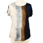 JOVIE Low Sleeves Blouse (Size M-L - 10-12) - Navy & Multi