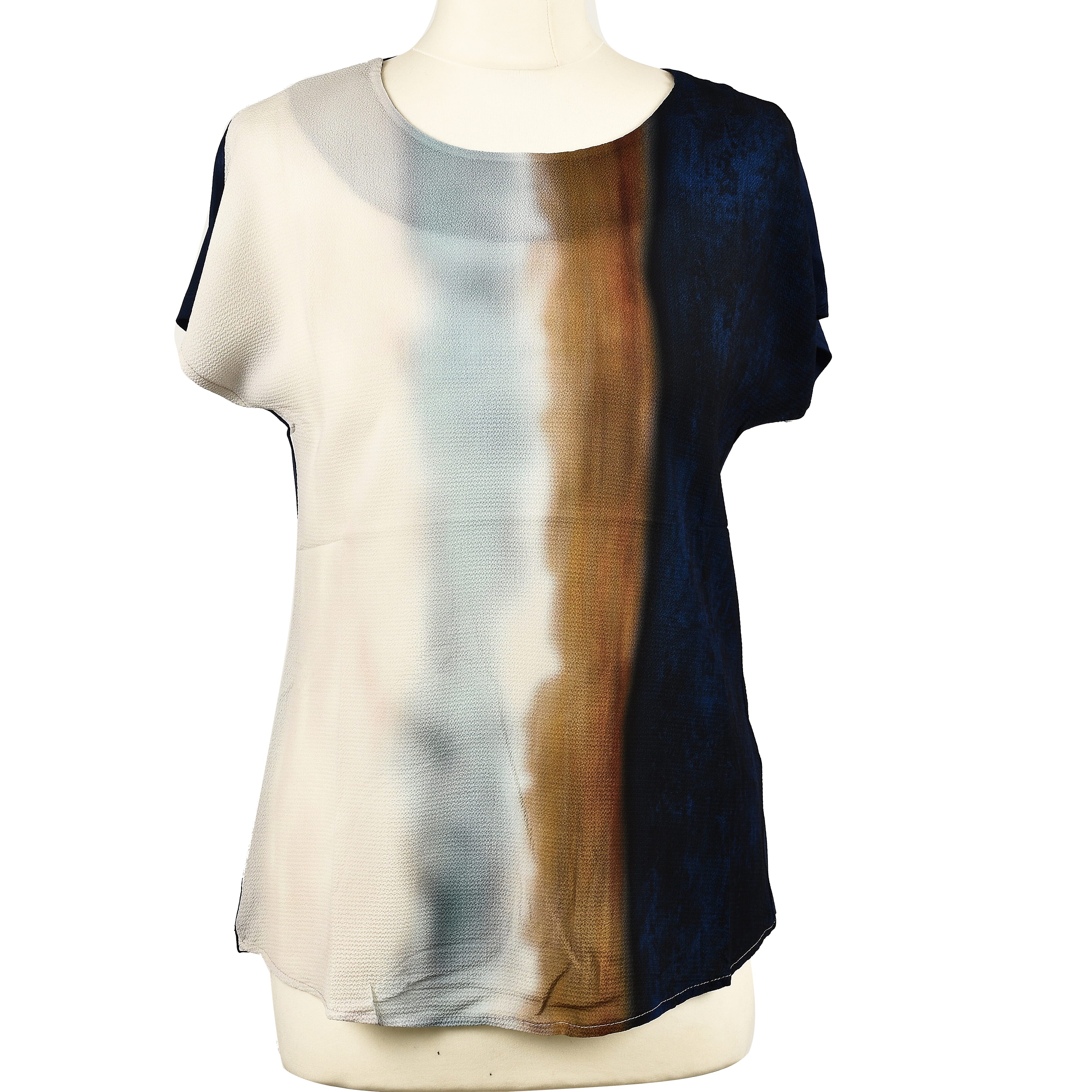 JOVIE Low Sleeves Blouse (Size M-L - 10-12) - Navy & Multi