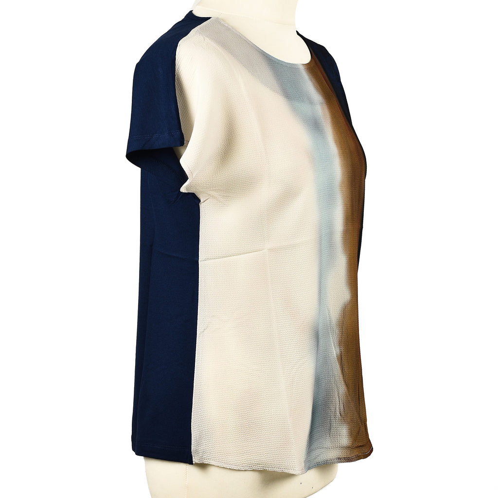 JOVIE Low Sleeves Blouse (Size M-L - 10-12) - Navy & Multi