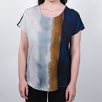 JOVIE Low Sleeves Blouse (Size L-XL - 12-14) - Navy & Multi