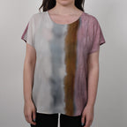JOVIE Low Sleeves Blouse (Size S-M - 8-10) - Dusty Pink & Multi