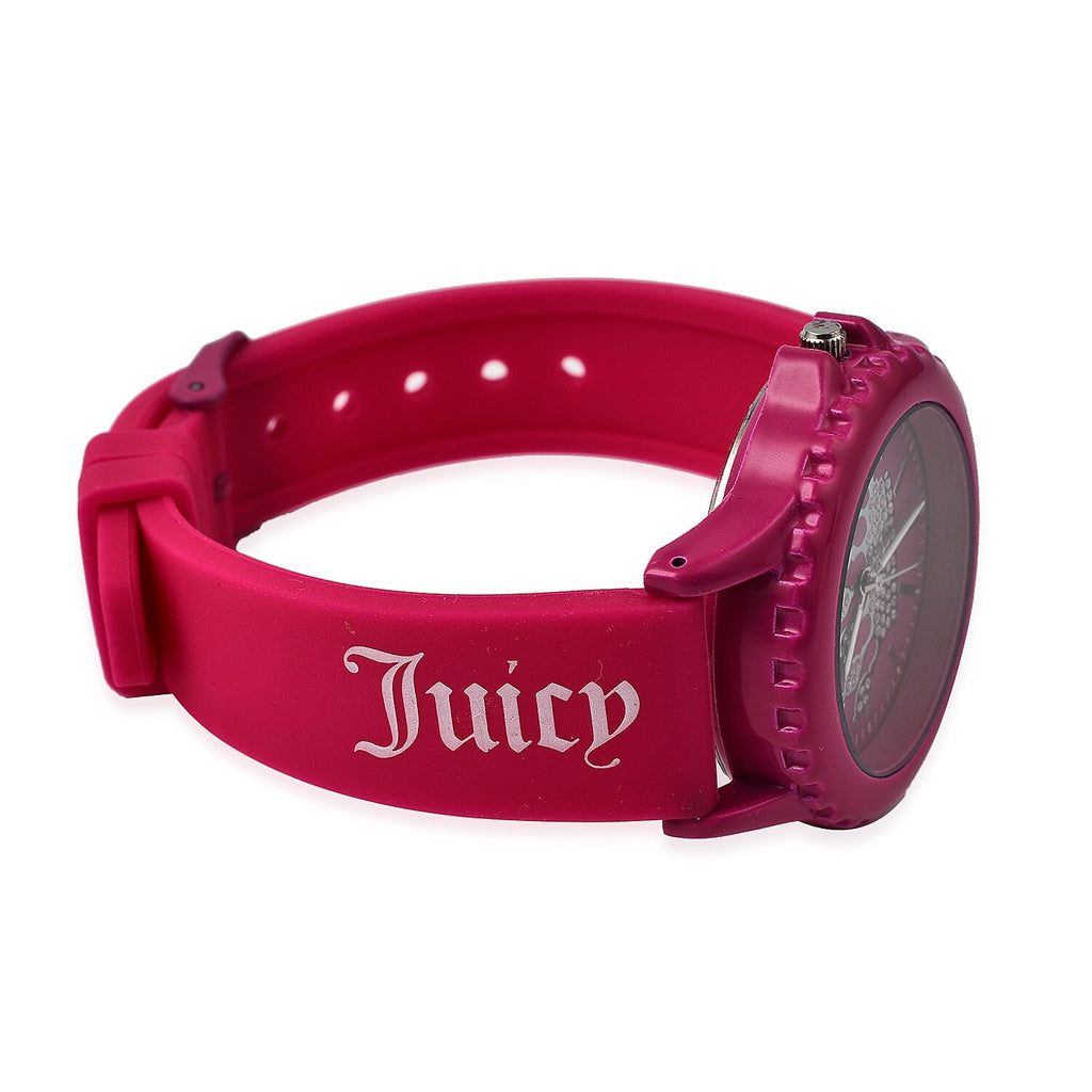 Juicy Couture Analogue Ladies Watch with Silicone Strap - Pink
