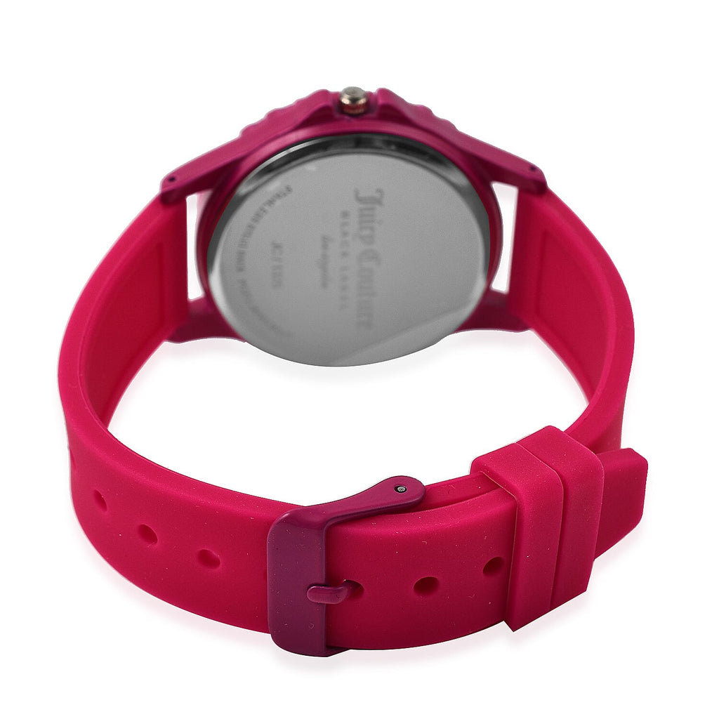 Juicy Couture Analogue Ladies Watch with Silicone Strap - Pink