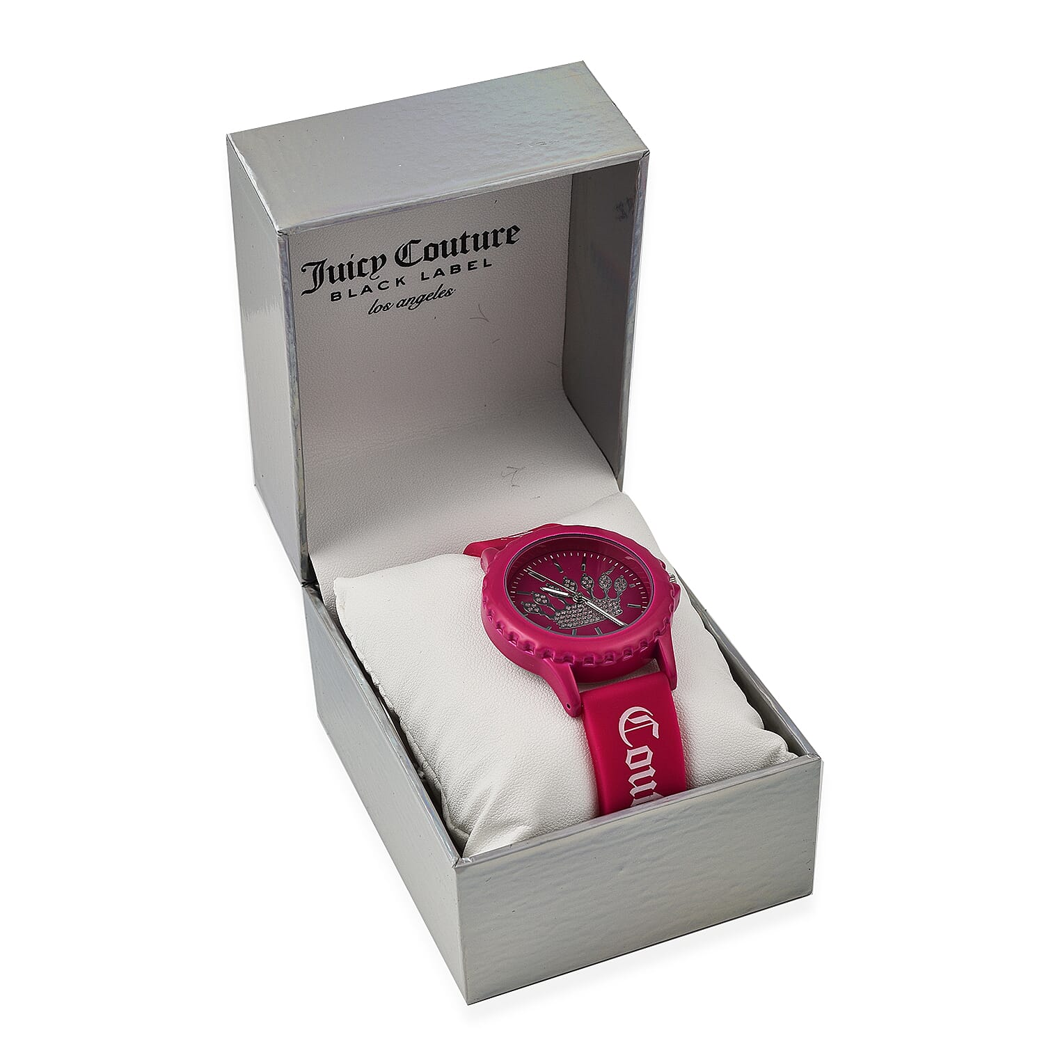 Juicy Couture Analogue Ladies Watch with Silicone Strap - Pink