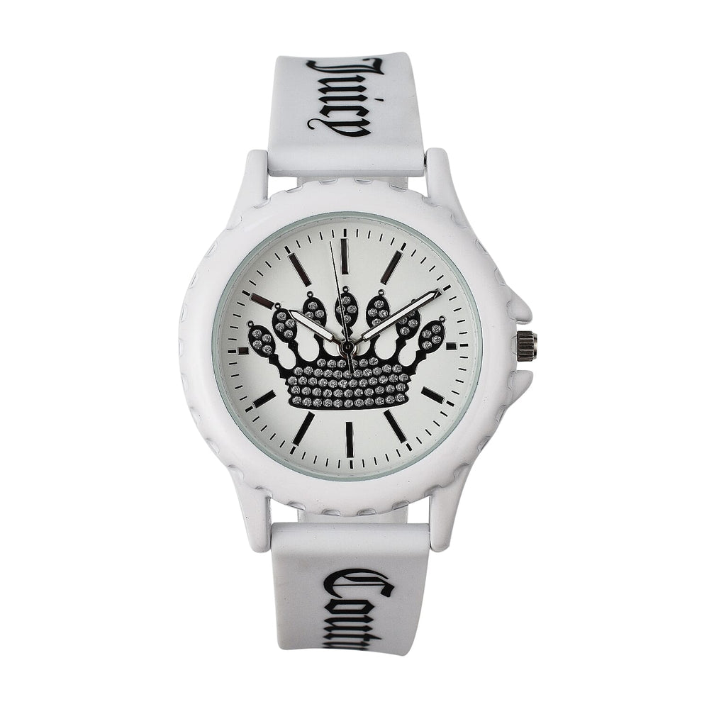 Juicy Couture Analogue Ladies Watch with Silicone Strap - White