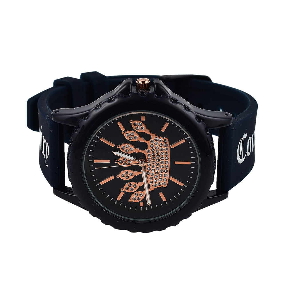 Juicy Couture Analogue Ladies Watch with Silicone Strap - Black