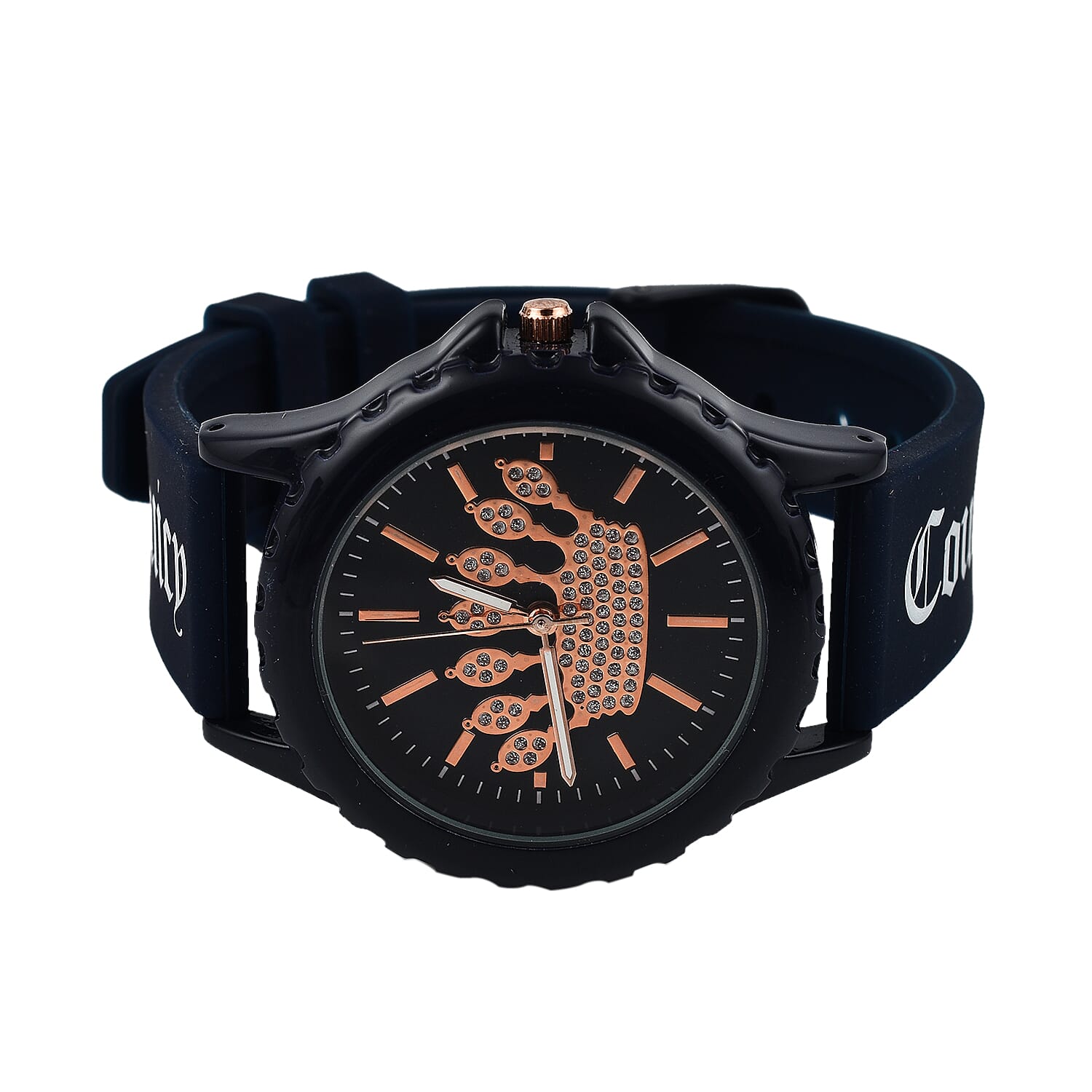 Juicy Couture Analogue Ladies Watch with Silicone Strap - Black