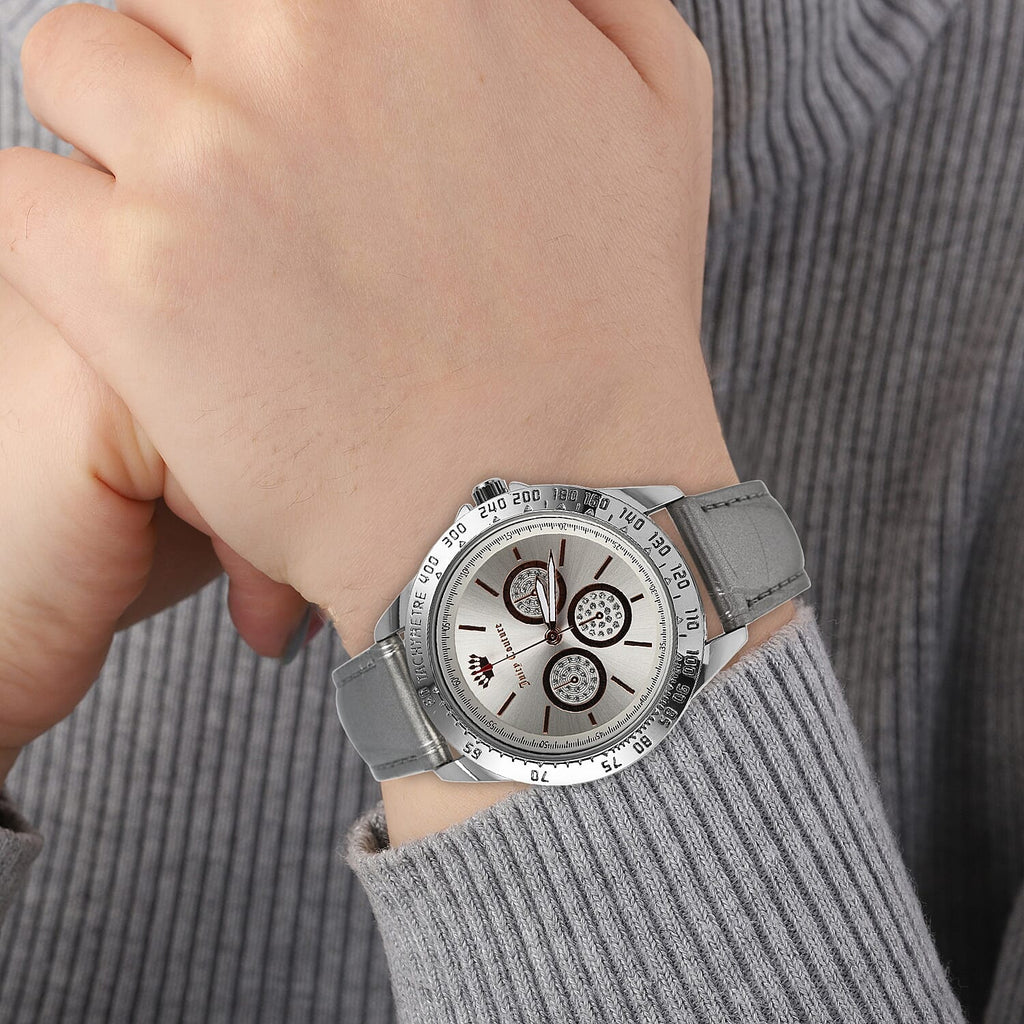 Juicy Couture Ladies Watch in Mineral Glass with Vegan Leather Strap - Silver