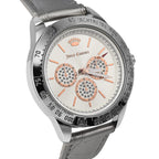 Juicy Couture Ladies Watch in Mineral Glass with Vegan Leather Strap - Silver