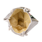 Jute Rose Tote Bag (Size 46x9x41 cm) - Black White & Black White