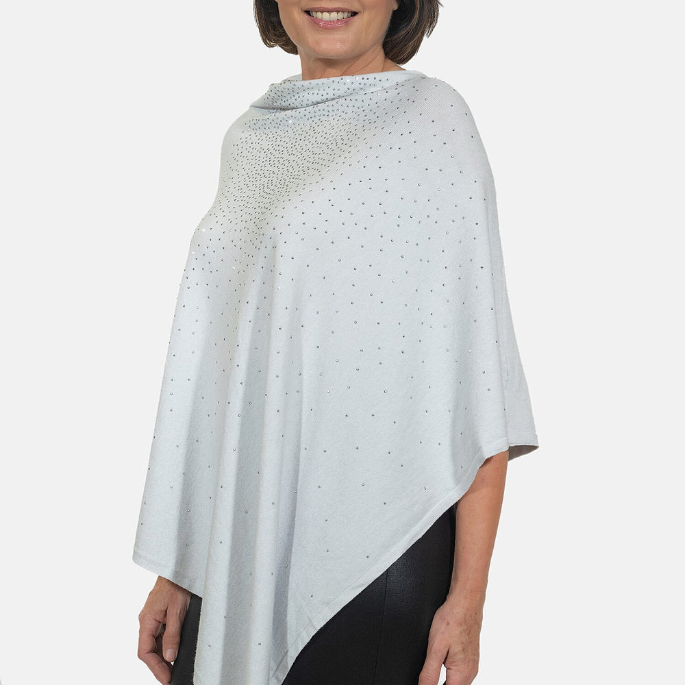 Kris Ana Stud Scatter Poncho (Size 8-18) - Baby Blue