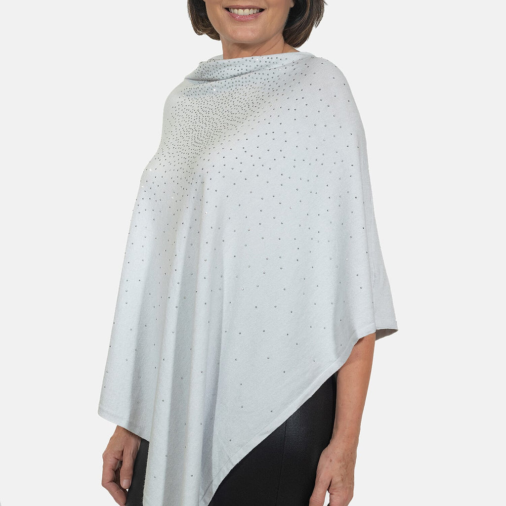 Kris Ana Stud Scatter Poncho (Size 8-18) - Baby Blue
