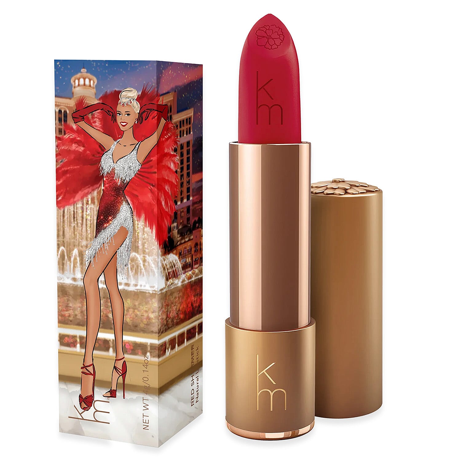 Karen Murrell Natural Lipstick - 04 Red Shimmer