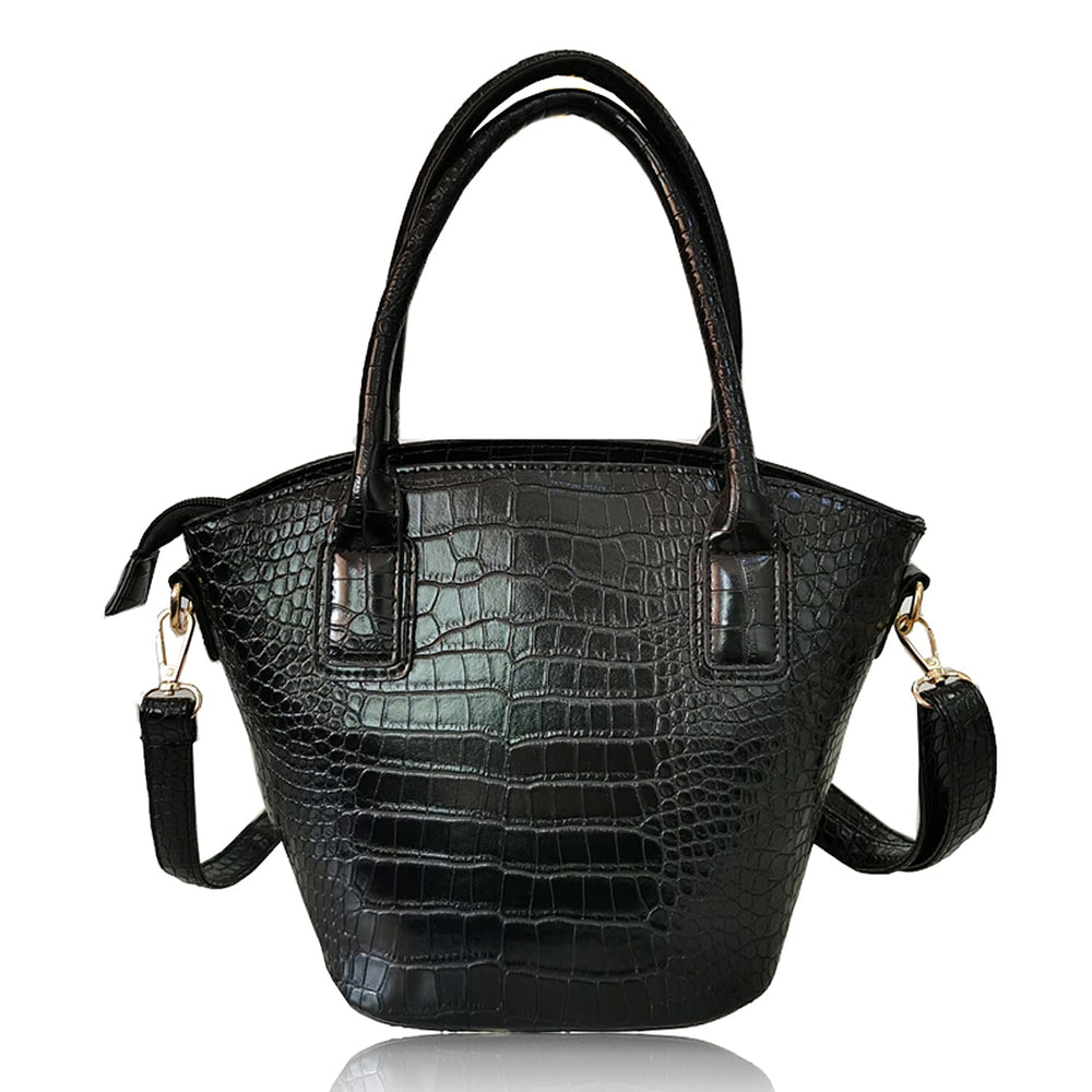 IW Polyurethane Shoulder Bag (Size 18x12x22 cm) - Black