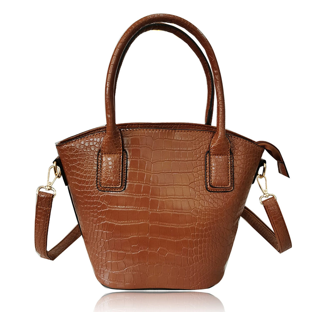 IW Polyurethane Shoulder Bag (Size 18x12x22 cm) - Brown