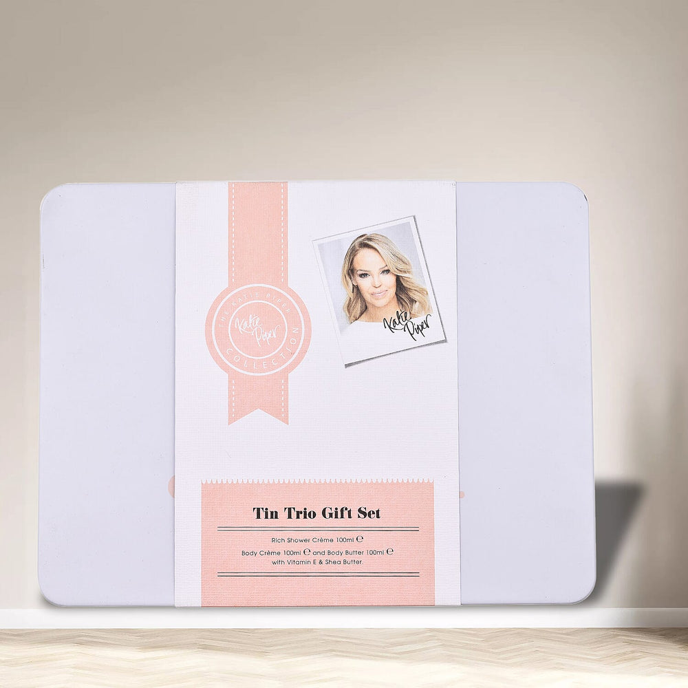 Katie Piper Tin Trio Gift Set 100ml Shower Creme, 100ml Body Creme - 100ml Body Butter