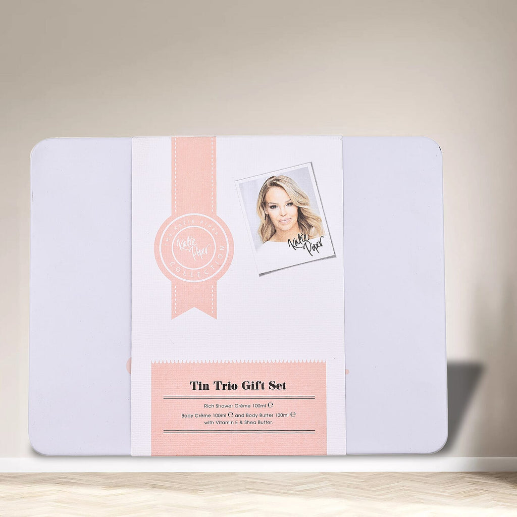 Katie Piper Tin Trio Gift Set 100ml Shower Creme, 100ml Body Creme - 100ml Body Butter