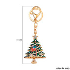 Value Bundle -  Set of 3 Sparkling Crystal Keychains With Different Designs (Unicorn, Christmas Tree, and Starfish) - Multi