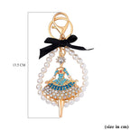 Set of 3 Keychains Decorated with Sparkling Rhinestones - (Strawberry, Elephant - Fairies)